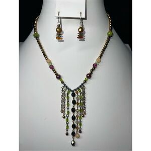 Chico’s Boho Beaded Necklace and Earring Set